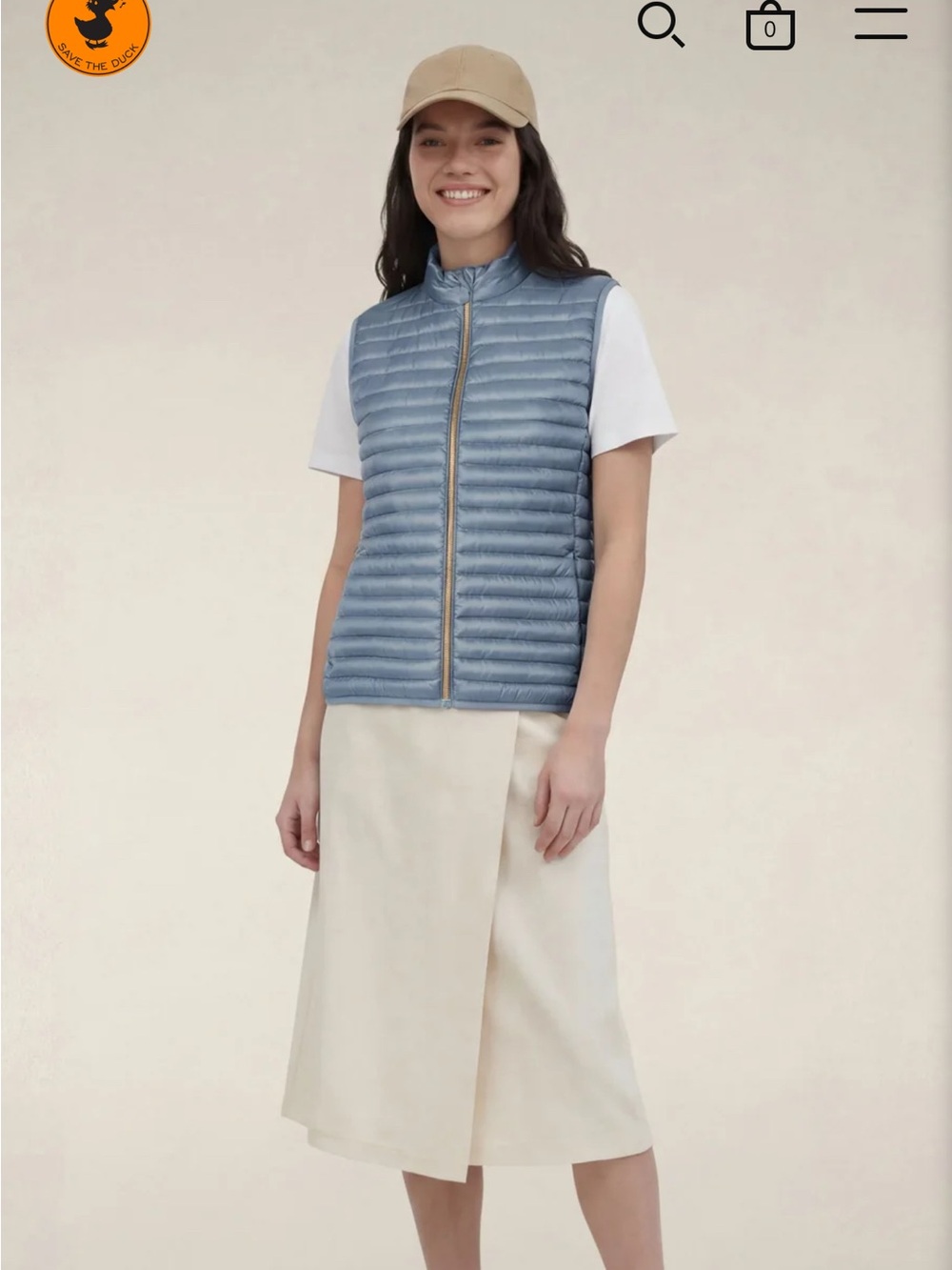 SAVE THE DUCK PUFFER VEST SIZE LARGE BLUE
